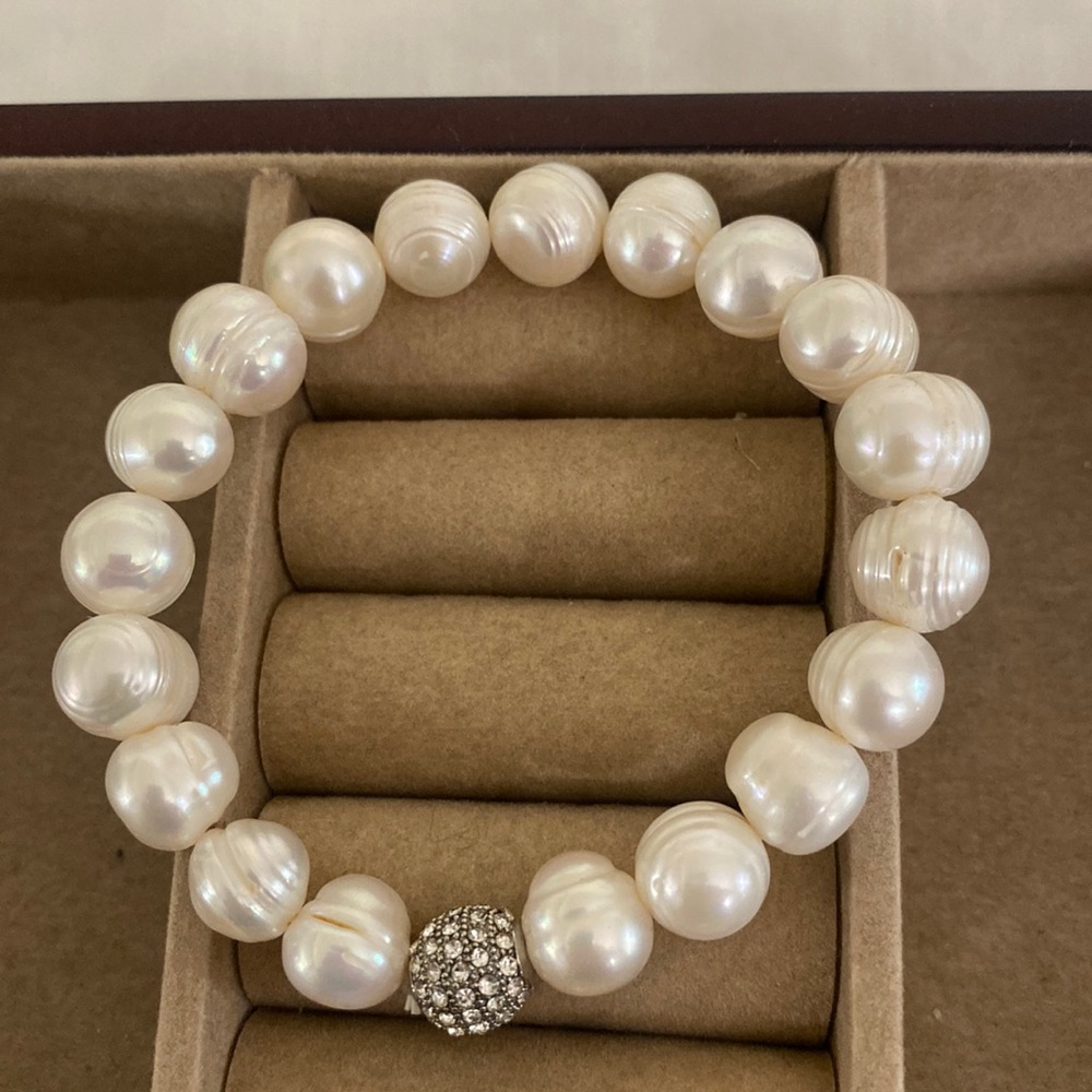 Fresh water pearl elastic bracelet - Picture 1 of 8